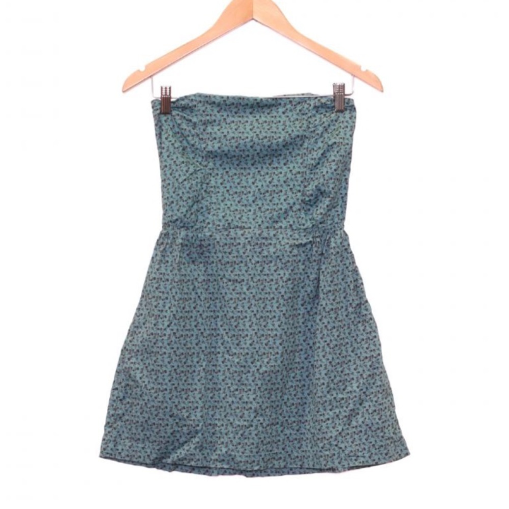 Mudd teal strapless dress