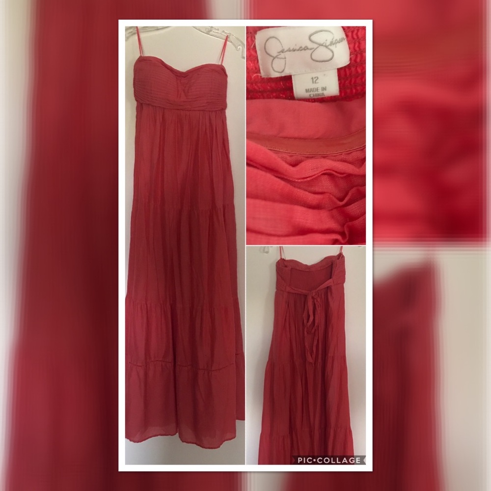 Coral Halter Top Maxi Dress