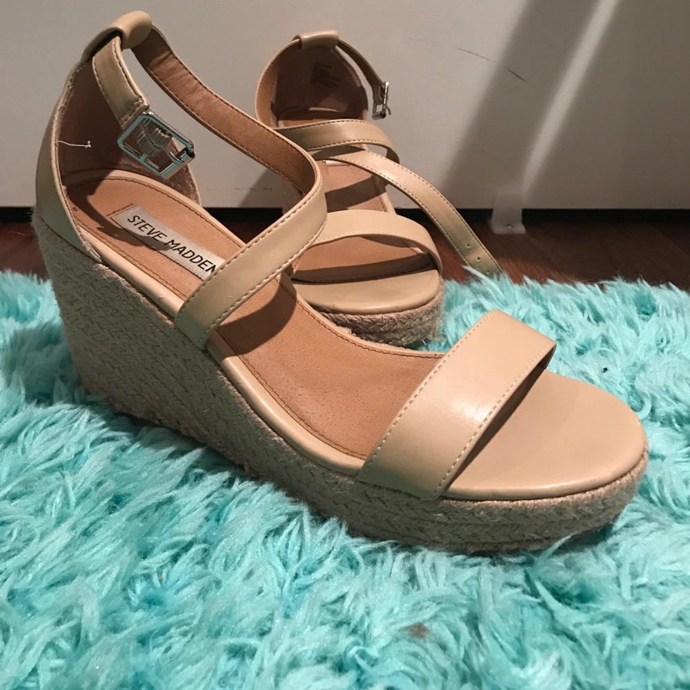 Steve Madden Nude Strappy 3 Inch Heels