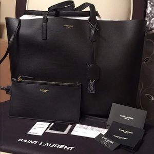 Authentic Saint Laurent Large Shopping Tote Bag