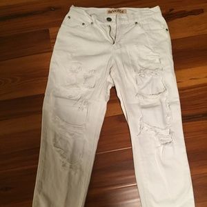Reverse White Jeans Small Distressed