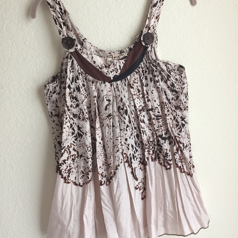 Harkham Unique Abstract Floral Swingy Silk Top