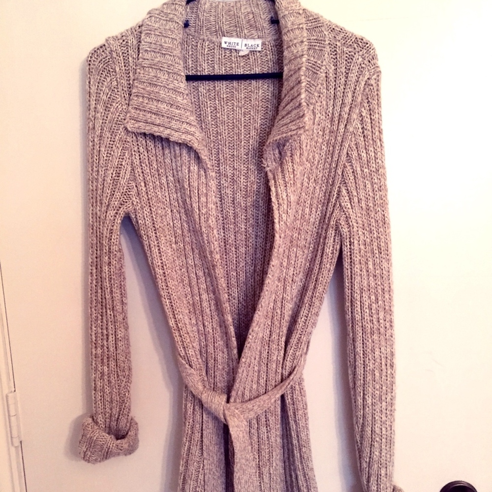 WhiteHouseIBlackMarket Tan Cardigan