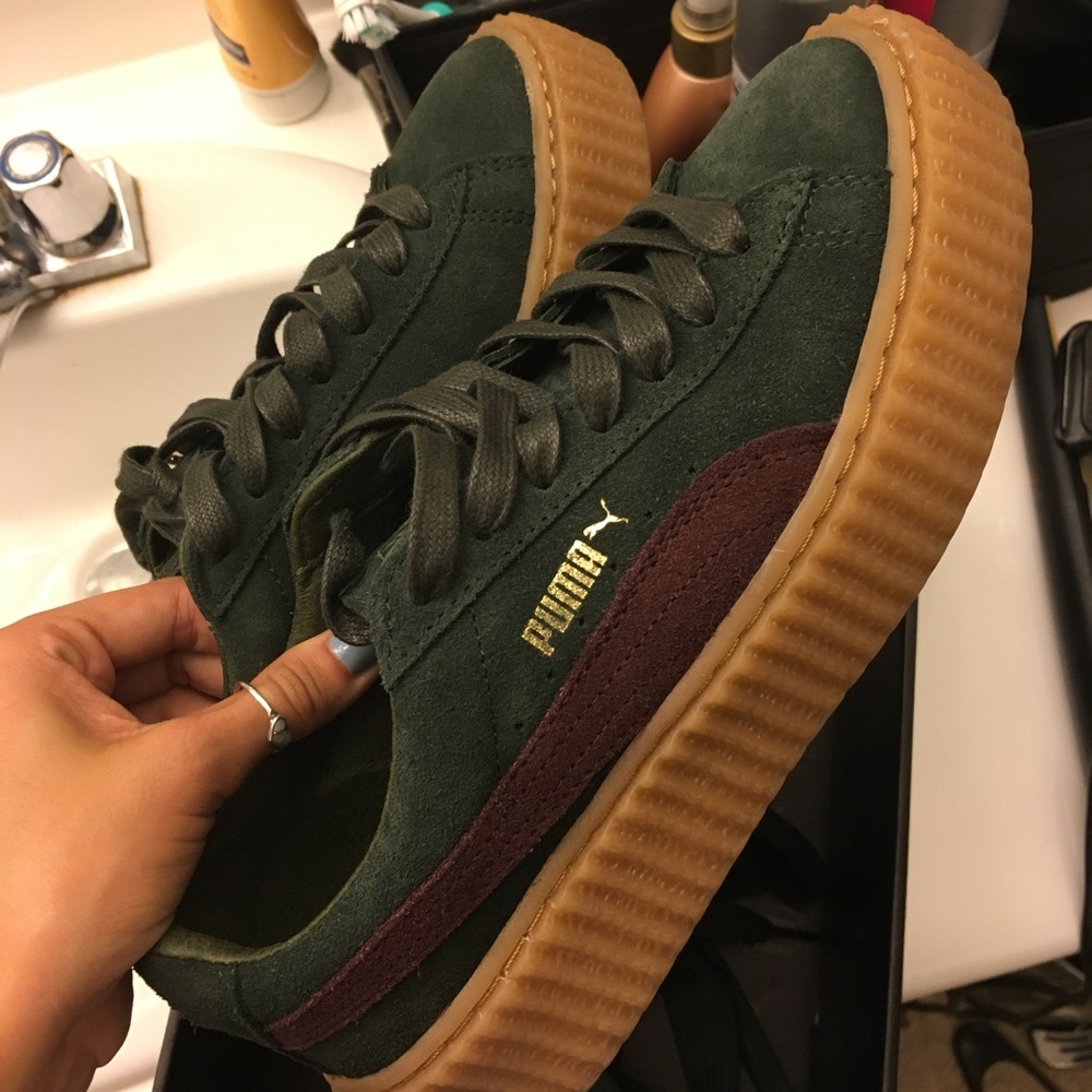 Rihanna Creepers Suede Green