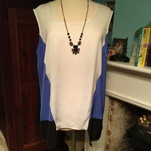 EUC Eloquii Color-Blocked Sleeveless Tunic (B-