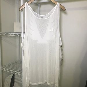 MINIMALE ANIMALE Firebird mesh cover up in white