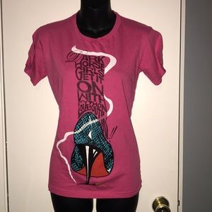 Red Sole Heel TShirt sz med