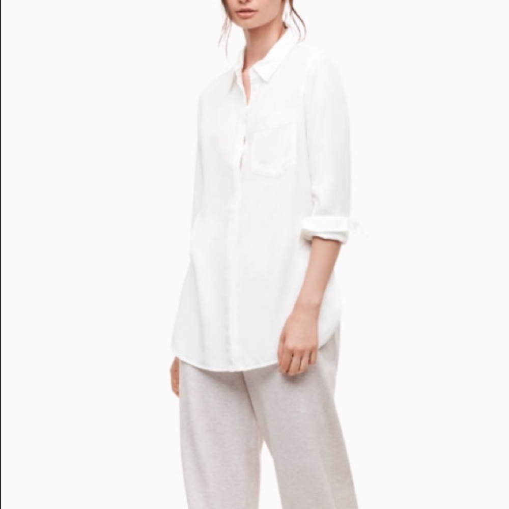 The Group by Babaton White Button-Up Blouse