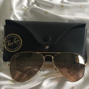 Authentic Pink Gold Ray Bans