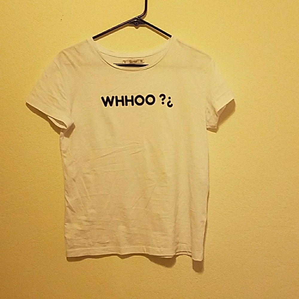 White graphic tee