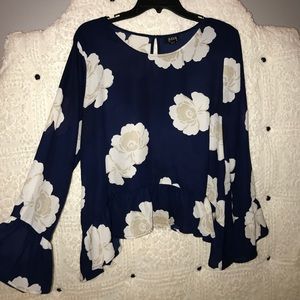 Ana floral babydoll peplum top