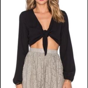 NWT Show Me Your MuMu tie crop top
