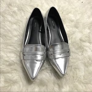 Forever 21 Metallic Pointed Flats