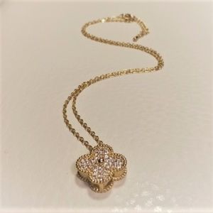 VC Alhambra inspired Gold-tone Pendant Necklace