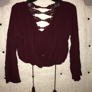 Charlotte Russe long sleeve crop