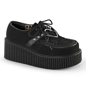 Gothic Heart Platform Lace Up Creeper Shoes