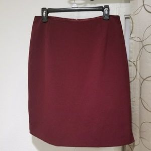 Be Smart Burgundy Pencil Skirt
