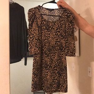 Cheetah print mini dress