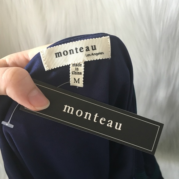 NWT Monteau High Neck Peplum Top - Picture 4 of 4