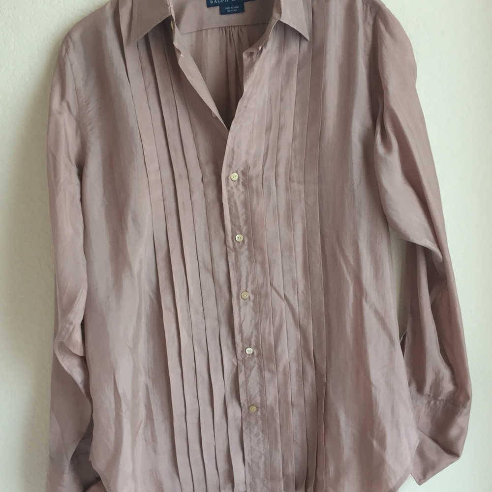 Ralph Lauren Blue Label Rosewood Silk Blouse