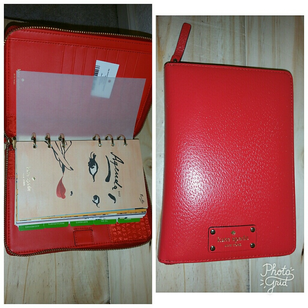 Sexy red Kate Spade personal organizer