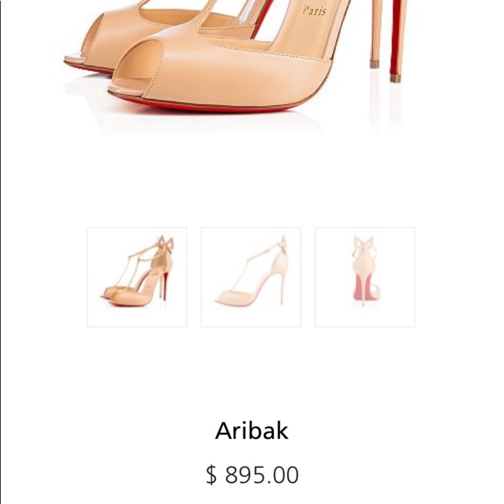 Louboutin Airbak Bow Dash Embellished Peep Toe 36 - Picture 2 of 8