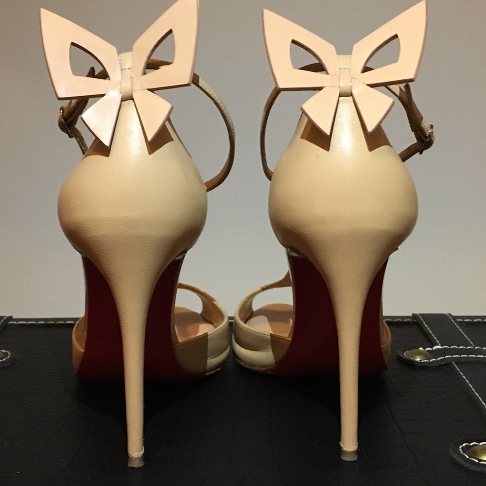 Louboutin Airbak Bow Dash Embellished Peep Toe 36 - Picture 5 of 8