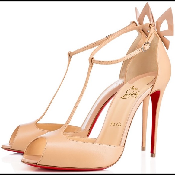 Christian Louboutin Shoes - Louboutin Airbak Bow Dash Embellished Peep Toe 36