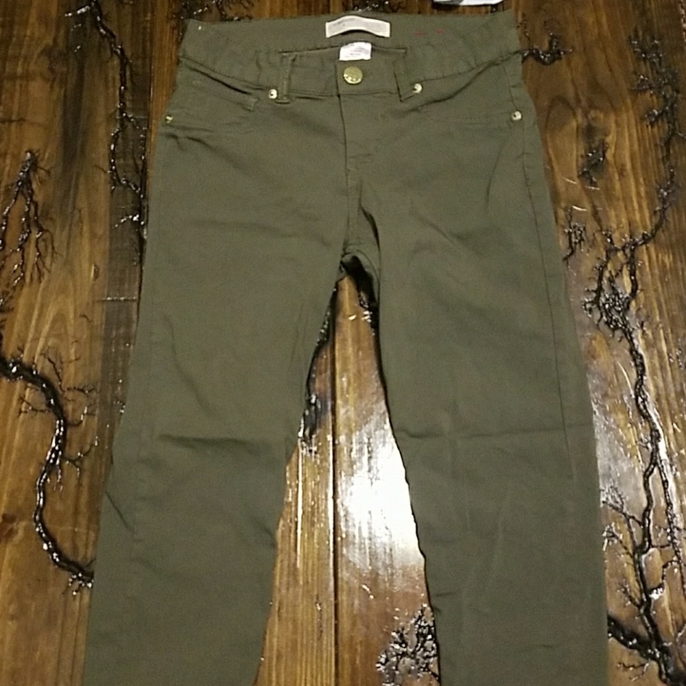 LAST CHANFE No Boundaries olive green skinny jeans