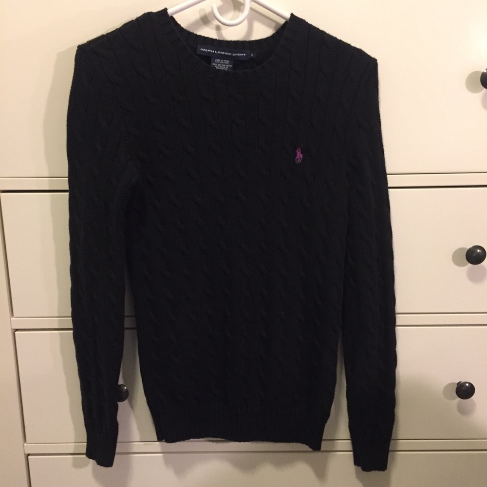 Ralph Lauren Black cable knit sweater
