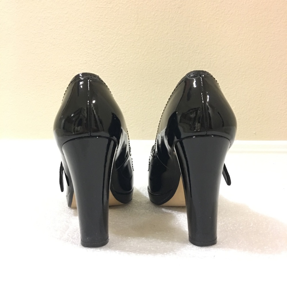 SAKS FIFTH AVENUE black patent maryjane heels_7
