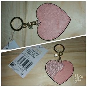 Michael Kors heart breaker embossed key chain