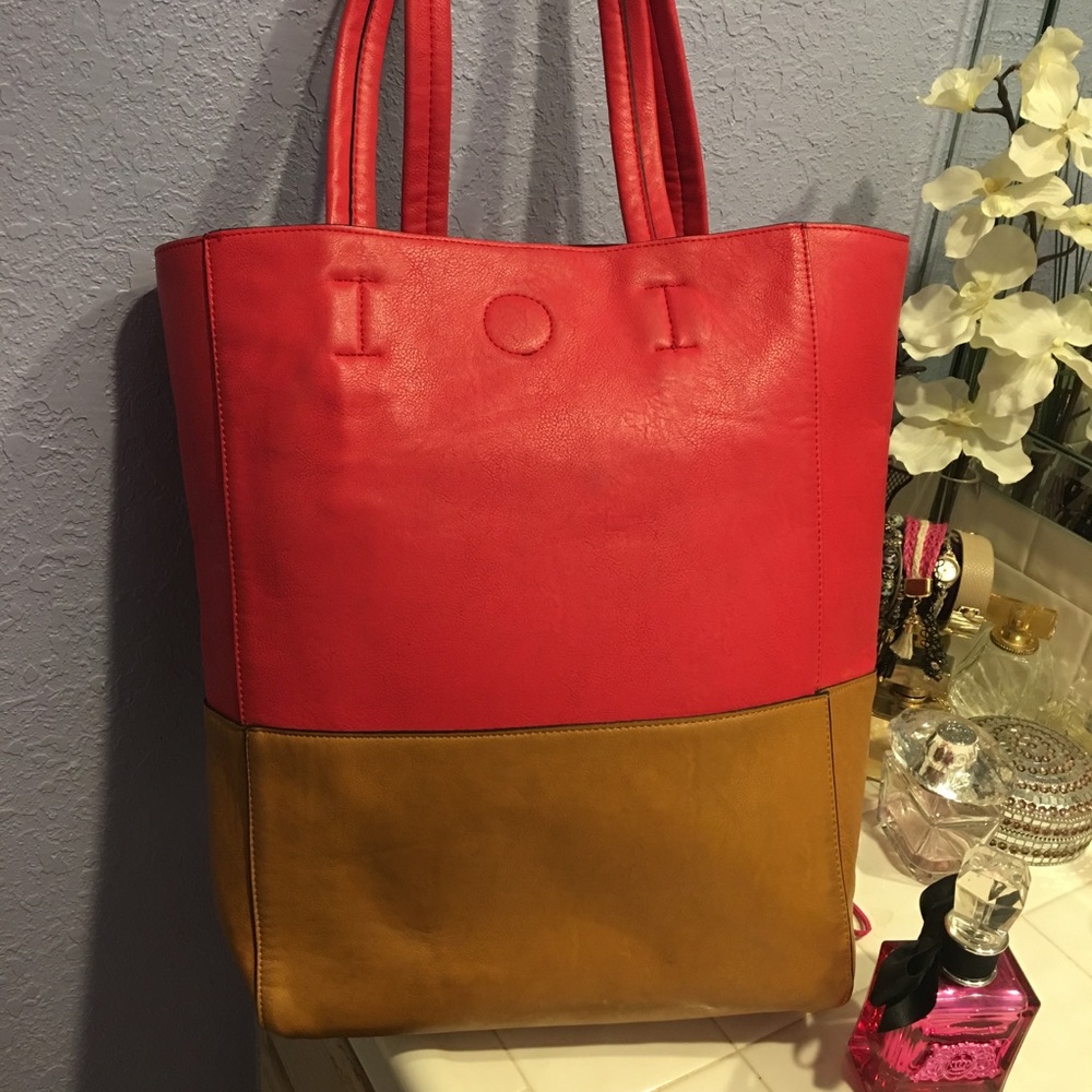 Two-colored Leather Bag