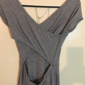 Brandy Melville Cross Back Gray Dress