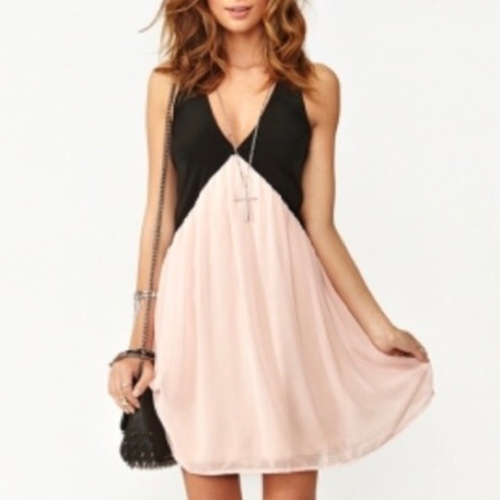 Black and pink dress