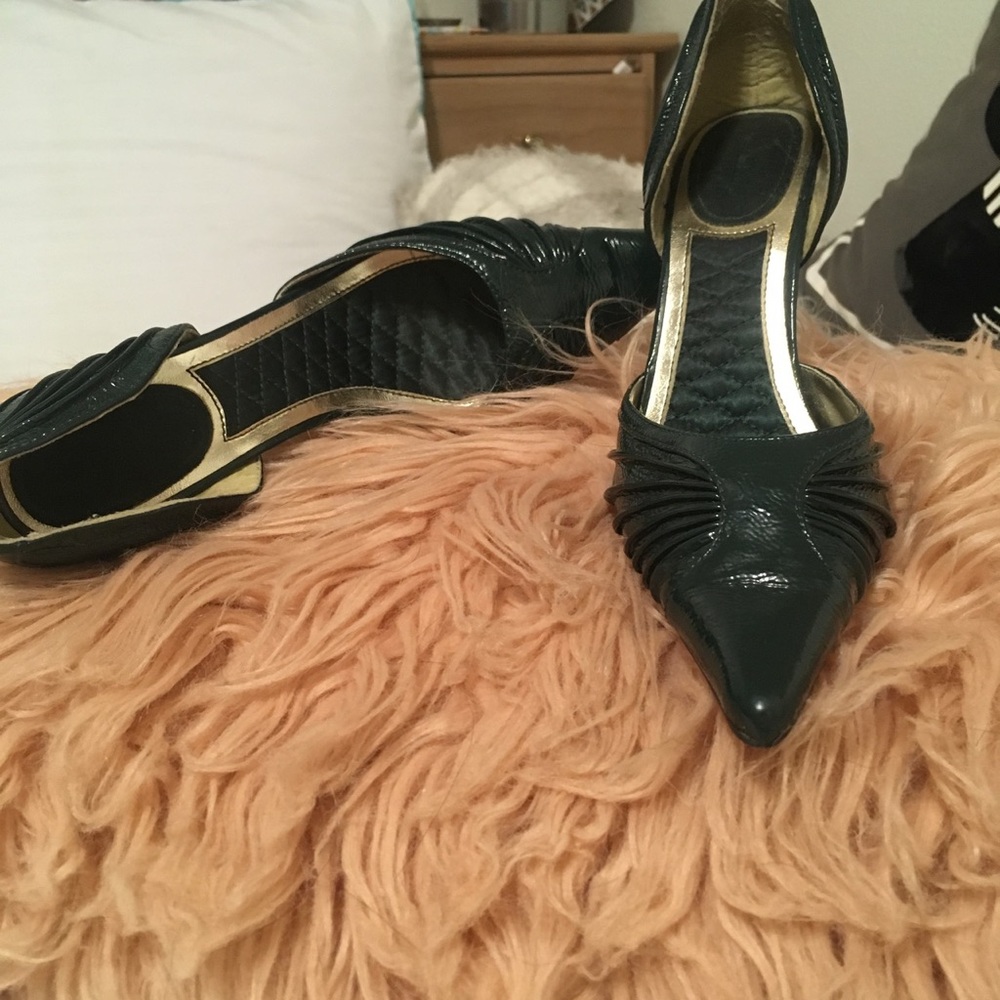 Vintage emerald green heels