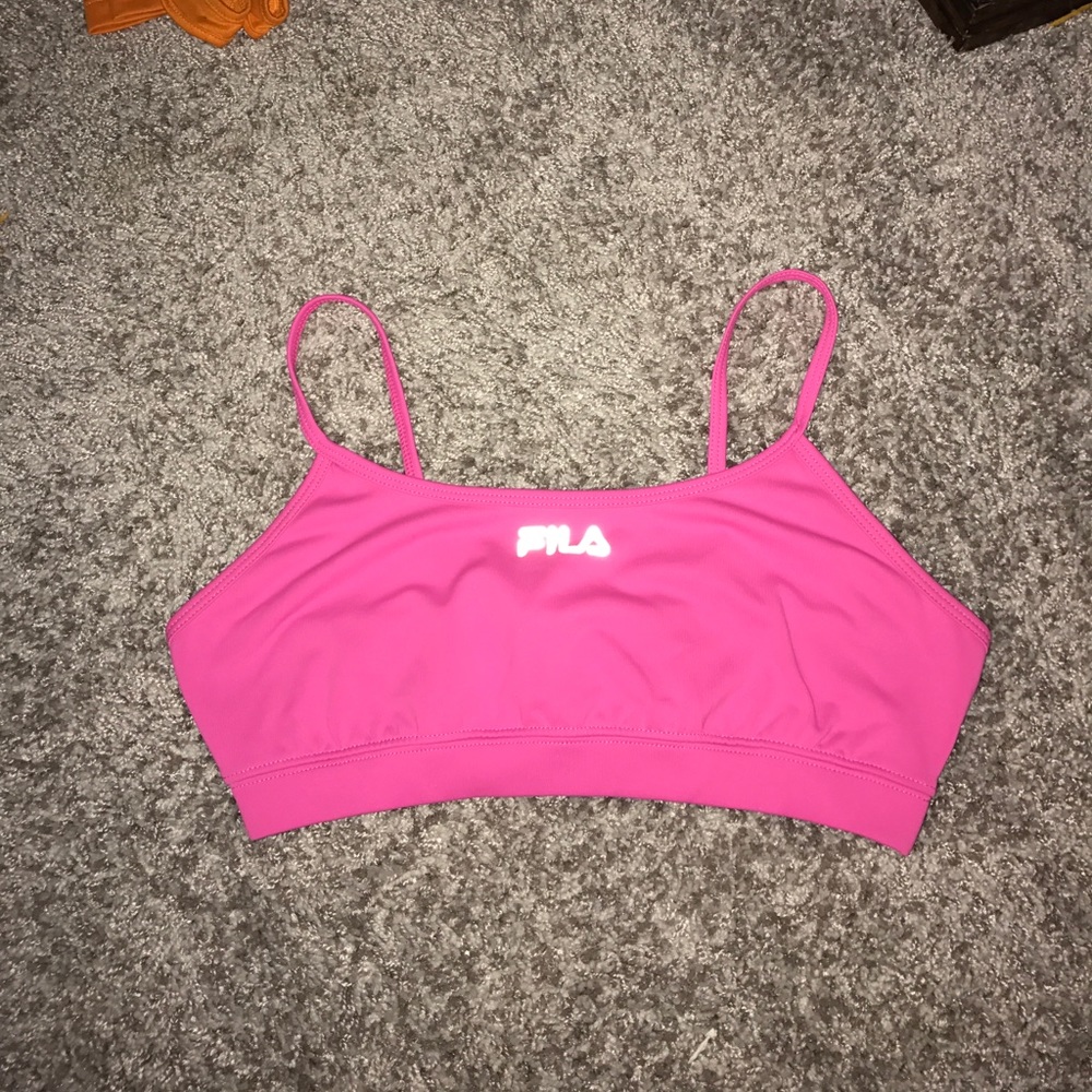 Medium Pink Fila Sports Bra