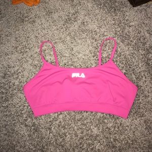 Medium Pink Fila Sports Bra