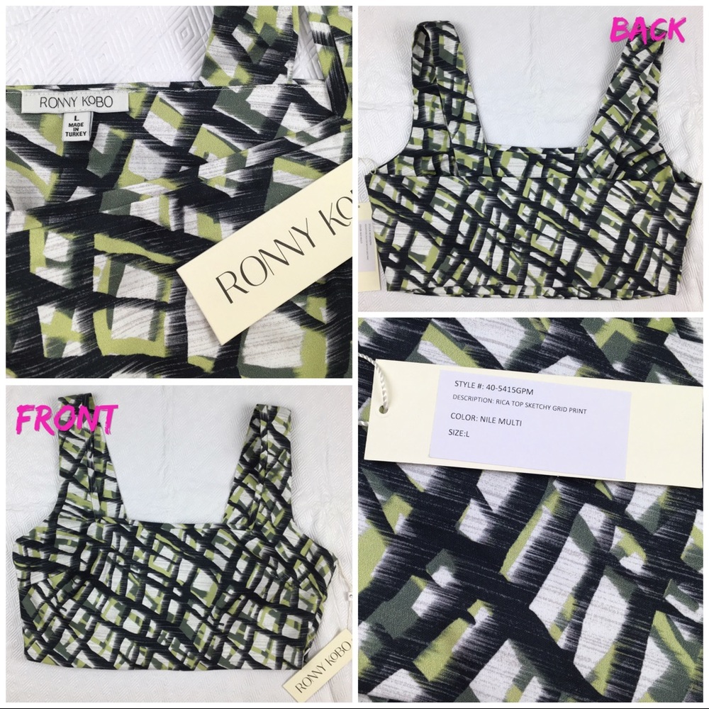 NWT Ronny Kobo “Rica” Crop Top - Picture 3 of 4