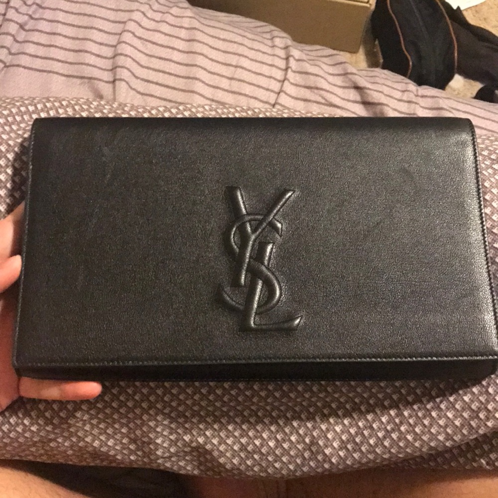 Yves Saint Laurent Classic Embossed Clutch