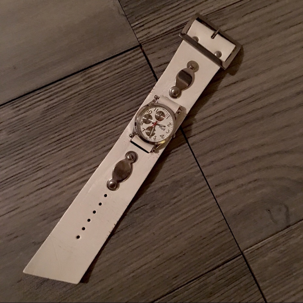 Authentic Hud vintage leather cuff watch