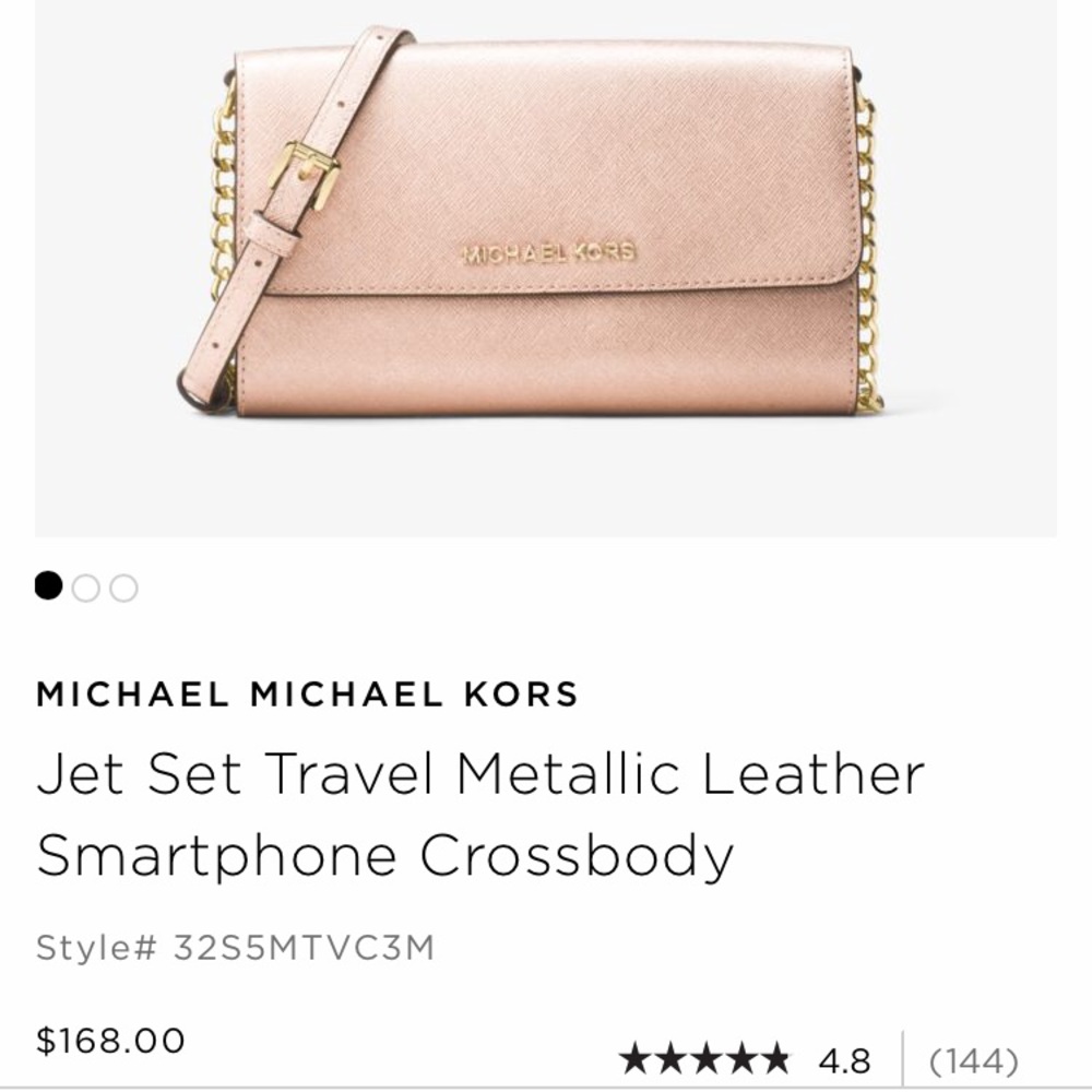 SALEMichael Kors Jet Set Travel metallic crossbody