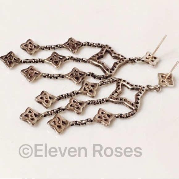 David Yurman Diamond Chandelier Dangle Earrings - Picture 4 of 6