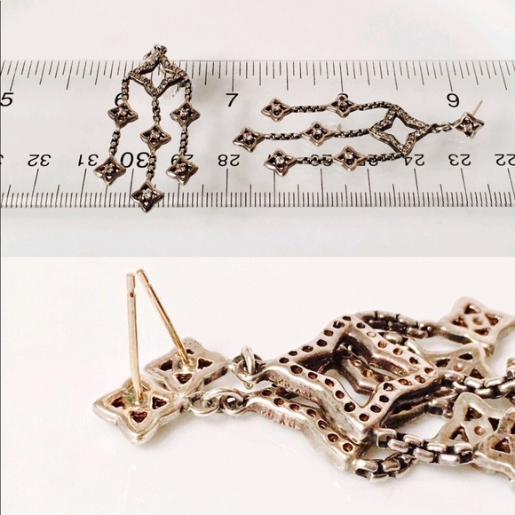 David Yurman Diamond Chandelier Dangle Earrings - Picture 5 of 6