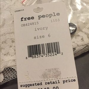 Free People Verushka Lace dress. Sz 6 BNWT