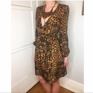 Wrap Dress with Tribal Print by Ark & Co
