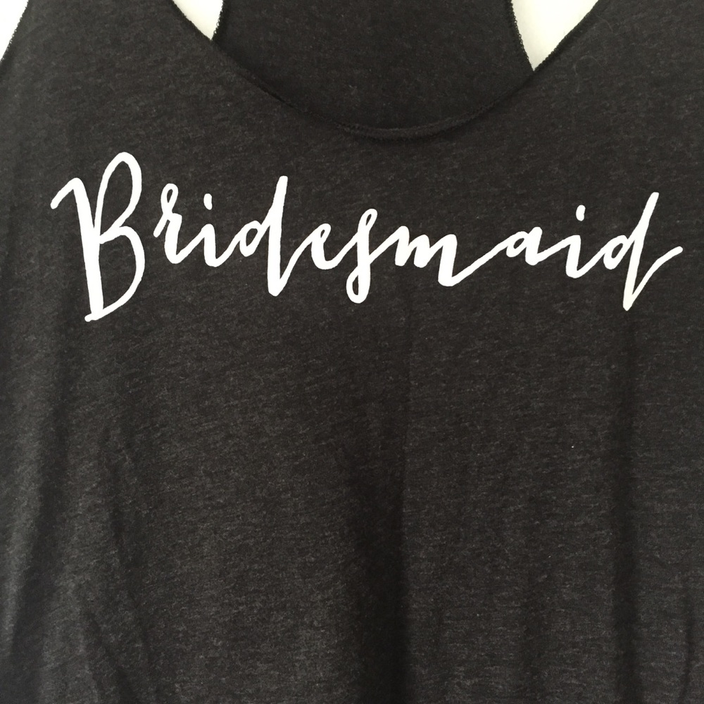 Charcoal Bridesmaid Tank - Picture 2 of 3