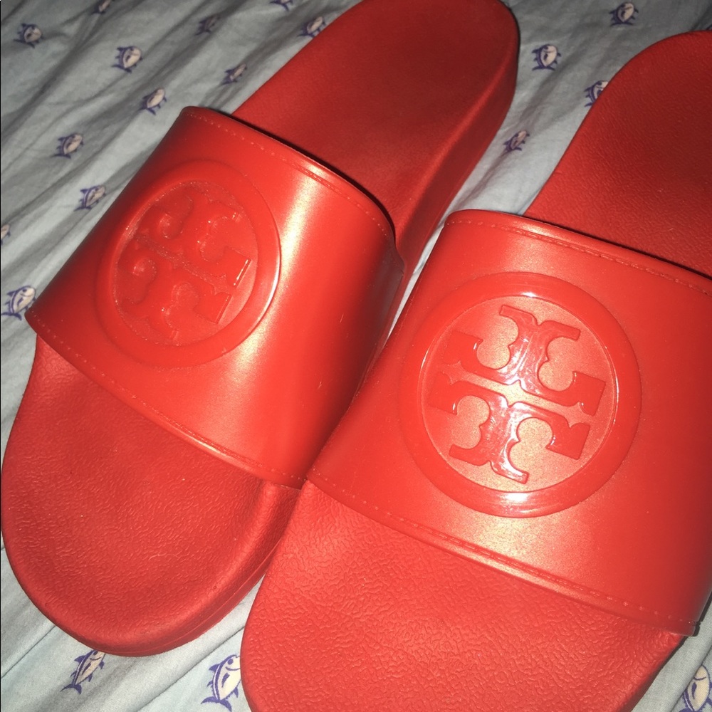 Tory Burch red slides