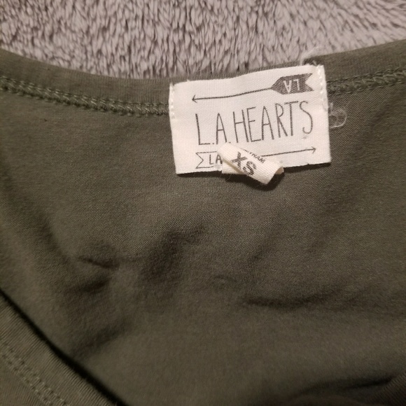 Cropped olive green long sleve - Picture 2 of 2