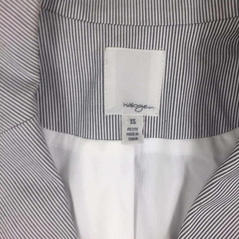 Halogen Nordstrom Striped Pleated Blazer Jacket - Picture 8 of 8